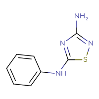 Chemical structure of N5-phenyl-1,2,4-thiadiazole-3,5-diamine - CSSB00011996009