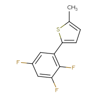 Chemical structure of 2-methyl-5-(2,3,5-trifluorophenyl)thiophene - CSSB06582869087
