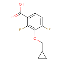 Chemical structure of 3-(cyclopropylmethoxy)-2,4-difluorobenzoic acid - CSSB20471704745