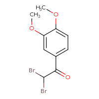 Chemical structure of 2,2-dibromo-1-(3,4-dimethoxyphenyl)ethan-1-one - CSSB00010884456