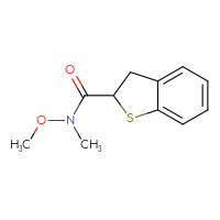 Chemical structure of N-methoxy-N-methyl-2,3-dihydro-1-benzothiophene-2-carboxamide - CSSB00000244414