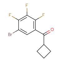 Chemical structure of (5-bromo-2,3,4-trifluorophenyl)(cyclobutyl)methanone - CSSB20813962674