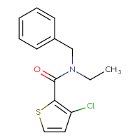 Chemical structure of N-benzyl-3-chloro-N-ethylthiophene-2-carboxamide - CSSB00113759427