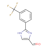 Chemical structure of 2-[3-(trifluoromethyl)phenyl]-1H-imidazole-4-carbaldehyde - CSSB00005827018