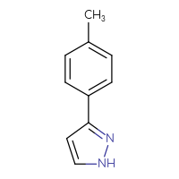 Chemical structure of 3-(4-methylphenyl)-1H-pyrazole - CSSB00011216226