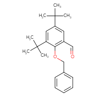 Chemical structure of 2-(benzyloxy)-3,5-di-tert-butylbenzaldehyde - CSSB21103684532