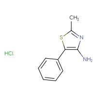 Chemical structure of 2-methyl-5-phenyl-1,3-thiazol-4-amine hydrochloride - CSSB00000701947