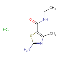Chemical structure of 2-amino-N-ethyl-4-methyl-1,3-thiazole-5-carboxamide hydrochloride - CSSB20465144988