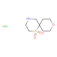 Chemical structure of 9-oxa-1λ⁶-thia-4-azaspiro[5.5]undecane-1,1-dione hydrochloride - CSSB14901603442
