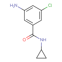 Chemical structure of 3-amino-5-chloro-N-cyclopropylbenzamide - CSSB00012941403
