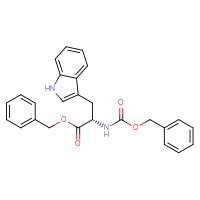 Chemical structure of benzyl (2S)-2-{[(benzyloxy)carbonyl]amino}-3-(1H-indol-3-yl)propanoate - CSSB00020641703