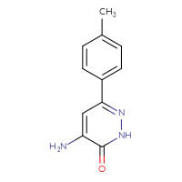 Chemical structure of 4-amino-6-(4-methylphenyl)-2,3-dihydropyridazin-3-one - CSSB00010187104