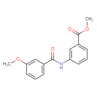 Chemical structure of methyl 3-(3-methoxybenzamido)benzoate - CSSB00026365637