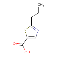 Chemical structure of 2-propyl-1,3-thiazole-5-carboxylic acid - CSSB00000761762