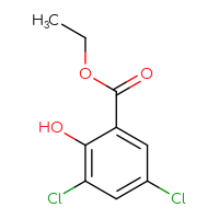 Chemical structure of ethyl 3,5-dichloro-2-hydroxybenzoate - CSSB00009997711