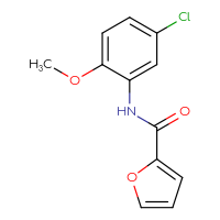 Chemical structure of N-(5-chloro-2-methoxyphenyl)furan-2-carboxamide - CSSB00000580660