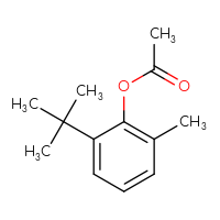 Chemical structure of 2-tert-butyl-6-methylphenyl acetate - CSSB14982690909