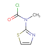 Chemical structure of N-methyl-N-(1,3-thiazol-2-yl)carbamoyl chloride - CSSB00015967979