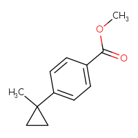 Chemical structure of methyl 4-(1-methylcyclopropyl)benzoate - CSSB00015713851