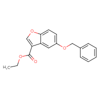 Chemical structure of ethyl 5-(benzyloxy)-1-benzofuran-3-carboxylate - CSSB00012322577