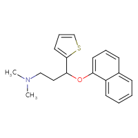 Chemical structure of dimethyl[3-(naphthalen-1-yloxy)-3-(thiophen-2-yl)propyl]amine - CSSB00103150832