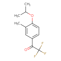 Chemical structure of 2,2,2-trifluoro-1-[3-methyl-4-(propan-2-yloxy)phenyl]ethan-1-one - CSSB02150223322