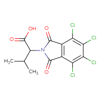 Chemical structure of 3-methyl-2-(4,5,6,7-tetrachloro-1,3-dioxo-2,3-dihydro-1H-isoindol-2-yl)butanoic acid - CSSB00121685784