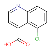 Chemical structure of 5-chloroquinoline-4-carboxylic acid - CSSB00010240037