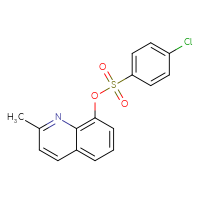 Chemical structure of 2-methylquinolin-8-yl 4-chlorobenzene-1-sulfonate - CSSB00026489451