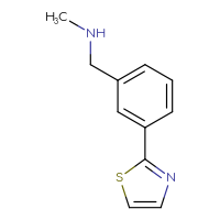 Chemical structure of methyl({[3-(1,3-thiazol-2-yl)phenyl]methyl})amine - CSSB00000069077
