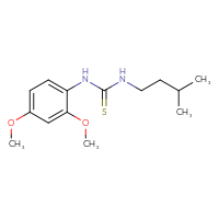 Chemical structure of 1-(2,4-dimethoxyphenyl)-3-(3-methylbutyl)thiourea - CSSB03531819809