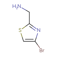 Chemical structure of 1-(4-bromo-1,3-thiazol-2-yl)methanamine - CSSB00009875260