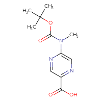 Chemical structure of 5-{[(tert-butoxy)carbonyl](methyl)amino}pyrazine-2-carboxylic acid - CSSB00116210938