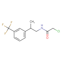 Chemical structure of 2-chloro-N-{2-[3-(trifluoromethyl)phenyl]propyl}acetamide - CSSB01660119245