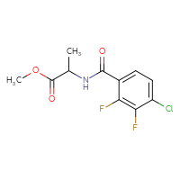 Chemical structure of methyl 2-[(4-chloro-2,3-difluorophenyl)formamido]propanoate - CSSB01046955326