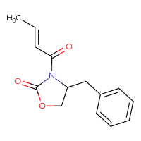 Chemical structure of 4-benzyl-3-[(2E)-but-2-enoyl]-1,3-oxazolidin-2-one - CSSB00102523273