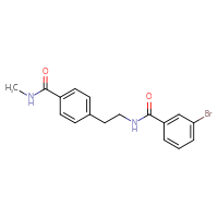 Chemical structure of 4-{2-[(3-bromophenyl)formamido]ethyl}-N-methylbenzamide - CSSB02808267394