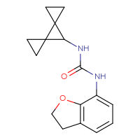 Chemical structure of 1-(2,3-dihydro-1-benzofuran-7-yl)-3-{dispiro[2.0.2⁴.1³]heptan-7-yl}urea - CSSB01227365102