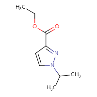 Chemical structure of ethyl 1-(propan-2-yl)-1H-pyrazole-3-carboxylate - CSSB00000073250