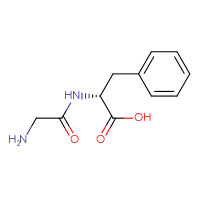 Chemical structure of (2R)-2-(2-aminoacetamido)-3-phenylpropanoic acid - CSSB00006002983