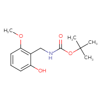 Chemical structure of tert-butyl N-[(2-hydroxy-6-methoxyphenyl)methyl]carbamate - CSSB06591508154