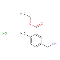 Chemical structure of ethyl 5-(aminomethyl)-2-methylbenzoate hydrochloride - CSSB20963526149