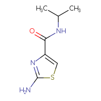 Chemical structure of 2-amino-N-(propan-2-yl)-1,3-thiazole-4-carboxamide - CSSB00011753417