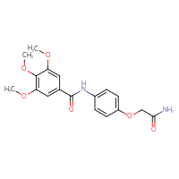 Chemical structure of N-[4-(carbamoylmethoxy)phenyl]-3,4,5-trimethoxybenzamide - CSSB00025864609