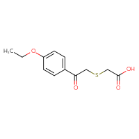 Chemical structure of 2-{[2-(4-ethoxyphenyl)-2-oxoethyl]sulfanyl}acetic acid - CSSB00121605704