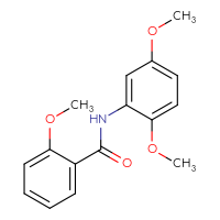 Chemical structure of N-(2,5-dimethoxyphenyl)-2-methoxybenzamide - CSSB00026401706