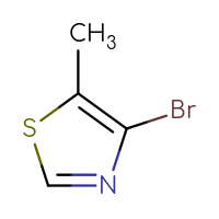 Chemical structure of 4-bromo-5-methyl-1,3-thiazole - CSSB00000732656