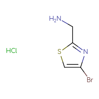 Chemical structure of 1-(4-bromo-1,3-thiazol-2-yl)methanamine hydrochloride - CSSB00025704185