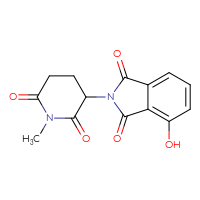 Chemical structure of 4-hydroxy-2-(1-methyl-2,6-dioxopiperidin-3-yl)-2,3-dihydro-1H-isoindole-1,3-dione - CSSB06645181999