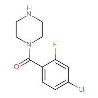 Chemical structure of 1-(4-chloro-2-fluorobenzoyl)piperazine - CSSB00000286002